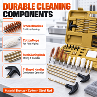 Kit de nettoyage d'armes à feu multi-calibres AVIC HANGTE avec brosses de nettoyage, tiges en laiton, chiffons en coton et étui de transport rigide pour accessoires de chasse