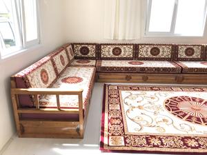 <strong>Living</strong> Room Sets <strong>U</strong> Style Wooden Sofa Set <strong>U</strong> Shape Wooden Furniture Wooden Sofa With Storage Wooden Sofa Set With Cover - Product Image 3