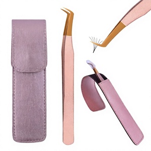 Nouvelles pinces à cils en acier inoxydable de couleur, pinces pour extensions de cils, outil de maquillage multifonction à pointe fine - Product Image 4