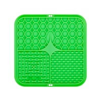 Gamelle anti-glouton en silicone pour chiens et chats avec 60 ventouses, design 4 zones anti-anxiété et anti-étouffement