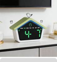 Jam Alarm Digital Cuckoo Penjualan Panas, Angka Besar, Penyesuaian Kecerahan Atmosfer, Kontrol Kecerahan Hari Libur (DST)
