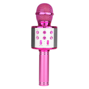 <b>Wireless</b> <b>Microphone</b> With Light Bluetooth Karaoke Mic Reverb Adjustment Rose Gold For Kids Home Use - Product Image 2