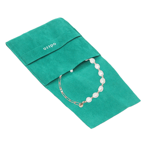 Pochette à cordon en polyester avec logo personnalisé, sac enveloppe à rabat, prix de gros pour l'emballage de bagues, colliers, bracelets et cadeaux - Product Image 3