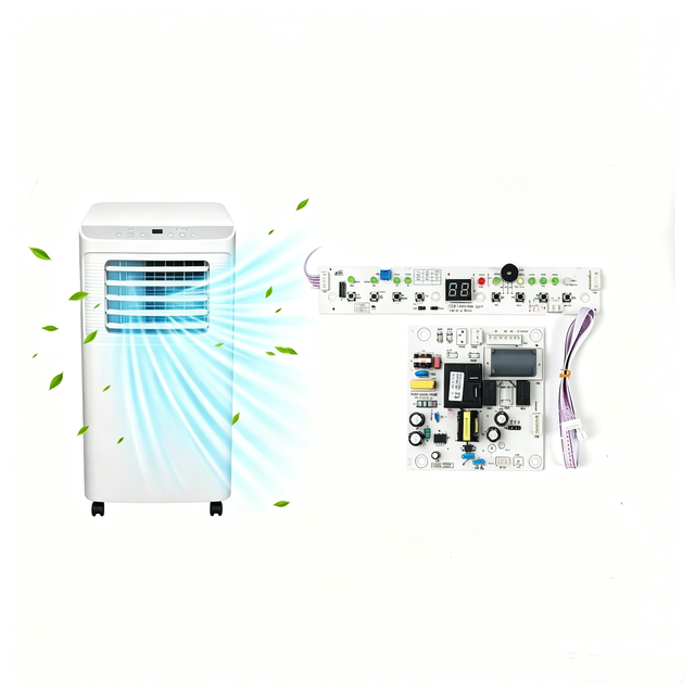 AI-ML Enabled Portable Air Conditioner PCBA Board, Compressor Fan Drive Control PCB Assembly, OEM Custom Touch Control Mainboard