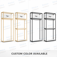 Porte-vêtements Kainice en métal doré, présentoir à vêtements, support de présentation pour magasins de détail, étagères, mobilier