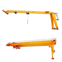 Grue semi-portique à poutre unique BMH, modèle 1T, 3T, 5T, pour intérieur/extérieur, portée 6~31,5M, classe de travail A3~A5, télécommandée, avec porte semi-élevée
