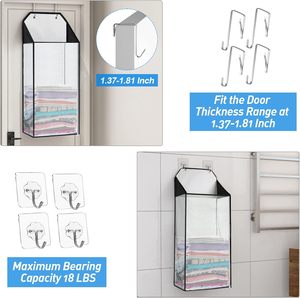 Cesto <span class=keywords><strong>de</strong></span> ropa sucia <span class=keywords><strong>para</strong></span> colgar sobre la puerta, organizador <span class=keywords><strong>de</strong></span> ropa sucia, cesto <span class=keywords><strong>de</strong></span> ropa sucia colgante <span class=keywords><strong>de</strong></span> pared con cremallera <span class=keywords><strong>para</strong></span> armario <span class=keywords><strong>de</strong></span> <span class=keywords><strong>baño</strong></span> - Product Image 2