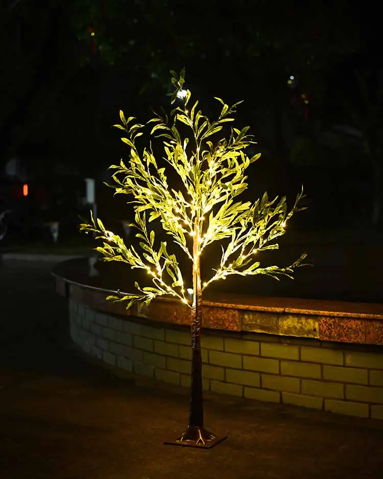 뜨거운 판매 크리스마스 정원 유칼립투스 잎 빛 장식 야외 따뜻한 빛 나무 빛