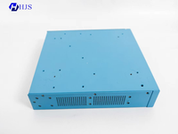 Fabrication sur mesure de tôles en acier inoxydable de précision, usinage CNC, boîtier électronique plaqué zinc bleu, sérigraphie métallique