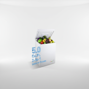 Small Portable Freezer With Adjustable Temperature 7 Position Stay Open Lid for Office and Bedroom Personal Use Hands - Product Image 1
