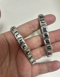 DIY ステンレススチール 26文字 イタリアンモジュラーブレスレット イニシャル イタリアモジュールブレスレット フリーパターン ミックス＆マッチ カップルへのギフト - Product Image 6