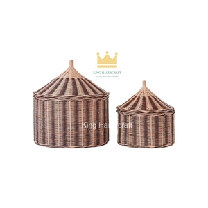Cesta de Almacenamiento de Mimbre y Cuerda de Papel con Diseño de Carpa de Circo, Organizador de Juguetes para Niños, Precio Económico - Product Image 1