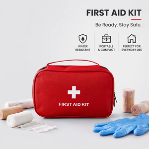 Botiquín de Primeros Auxilios Portátil, Bolsa Médica de Tela Oxford con Cierre, Resistente al Agua, para Emergencias y Traumatismos, para Viajes, Auto y Hogar - Product Image 1