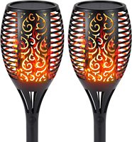 Décoration de paysage Flammes scintillantes Jardin Étanche Extérieur Danse Flammes Lumières Torche Lampe de Poche Led Solaire Flamme Lumière