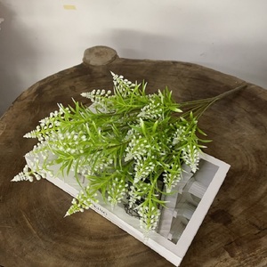 Tropical bricolage panier planteur remplissage décor lavande fleur Bouquet artificiel plastique verdure arbustes lavande fleur plantes - Product Image 1