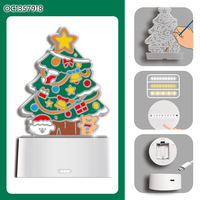 Lampe de peinture DIY amusante pour enfants, lumières de Noël mignonnes, ensemble de jouets de dessin pour enfants