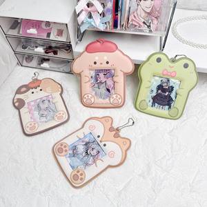 Kpop PVC Tùy chỉnh chủ thẻ với Keychain bán buôn nhà sản xuất tùy chỉnh thiết kế PVC ảnh chủ thẻ - Product Image 1