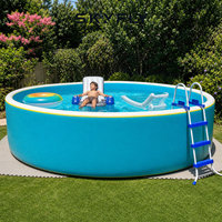Canapé gonflable personnalisé pour piscine, 16 pieds de diamètre, 4 pieds de profondeur, en PVC, grande piscine familiale extérieure, vente en gros directe usine