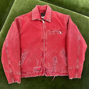 Fournisseurs OEM de vestes <span class=keywords><strong>en</strong></span> <span class=keywords><strong>jean</strong></span> gaufrées surdimensionnées <span class=keywords><strong>en</strong></span> gros, fabricant de vestes <span class=keywords><strong>en</strong></span> <span class=keywords><strong>jean</strong></span> pour hommes de haute qualité, vêtements pour hommes - Product Image 1