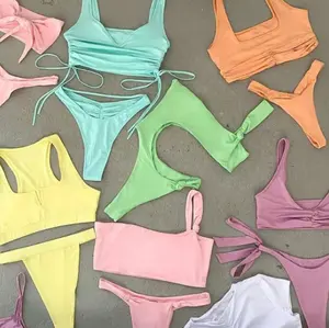 2022 High Quality Swimsuit Manufacturers Women Designer Sexy Bikini Set Second Hand Swimwear