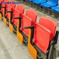 Chaises pliantes Avant Sports pour sièges de stade, chaises d'arène à niveaux fixes avec accoudoirs personnalisables, tablette d'écriture et porte-gobelet