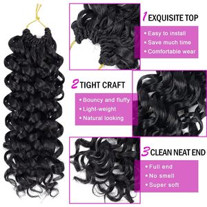 Extensiones de Cabello Sintético Gogo Curl, Fibra de Alta Temperatura, Fibra Premium para Trenzas de Ganchillo, para Mujeres Negras, Cabello Rizado con Ondas de Playa - Product Image 2