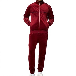 Custom Autumn Winter Breathable Modal Eco-Friendly <b>Tracksuits</b> <b>Men</b> Long Sleeve Zipper Sweatshirt Pants 2 Piece Set Football - Product Image 1