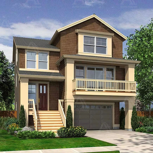 Сборный современный дом-вилла класса люкс, 20-футовый, 40-футовый, сборный, портативный, индивидуальный, из легких стальных конструкций, двухэтажный, для проживания - Product Image 3