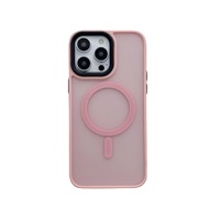 Étui de téléphone translucide à charge sans fil magnétique pour iPhone 15 Pro Max Plus Étui de protection antichoc magnétique