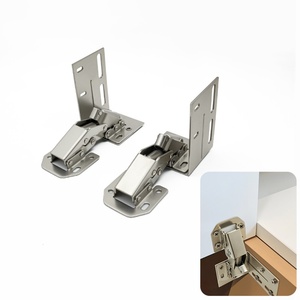 Charnières finlandaises européennes à fermeture amortie de 4 pouces, sans perçage, pour tiroirs de cuisine et couvercles de placards - Product Image 1