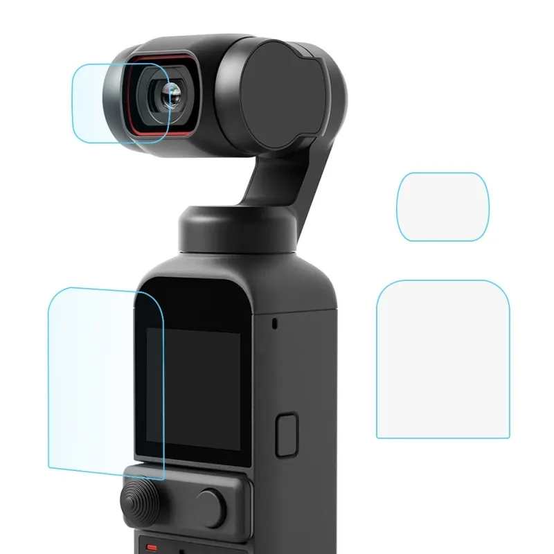 Transparent Camera Lenses 9H 2.5D HD Tempered Glass Lens Protector Screen Film for DJI OSMO Pocket 2 Camera Lens Protect Case