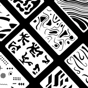 2022 Fabrikant Textuur Gezicht Verf Stencil Gezicht Schilderen Stencils Voor Schilderen Templates