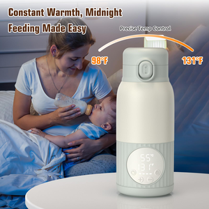 2026 USB Electric Constant Heated Water Cup <b>Temperature</b> Control 500ml Capacity Automatic Shut-off Cordless Car - Product Image 5