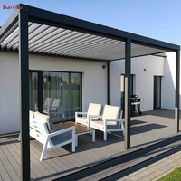 Kits de pérgola de aluminio modernos con el mejor marco recubierto de polvo de arco de sombra de soporte de anclas de patio trasero a la venta