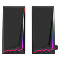 E-1064 Kabelgebundener Subwoofer Hochwertige E-Sports Gaming-Lautsprecher RGB-Beleuchtung USB-Anschluss Plug & Play Desktop Laptops Kunststoff