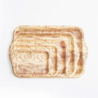 Plateaux de service en plastique pour café, restaurant, cantine, hôtel, cafétéria, service petit-déjeuner