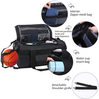 Sac de voyage convertible robuste en bâche PVC, sac de sport étanche à ouverture large en U pour activités de plein air