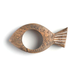 Rond de serviette en bois de manguier, rond de serviette fait main pour les dîners de mariage, la salle à manger, les réunions de famille et les occasions spéciales - Product Image 6