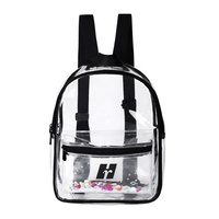 Sac à dos Transparent pour enfants, Logo personnalisé, avec poche, en pvc, à la mode