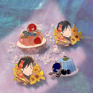 Nhà sản xuất huy hiệu kim loại, ghim cài áo men cứng hoạt hình tùy chỉnh, dễ thương, anime, in logo, phủ kim tuyến - Product Image 4