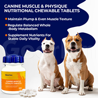 Comprimés nutritionnels pour chiens fabriqués en usine OEM, renforcent le corps, équilibrent le métabolisme, vitalité musculaire canine, comprimés à mâcher