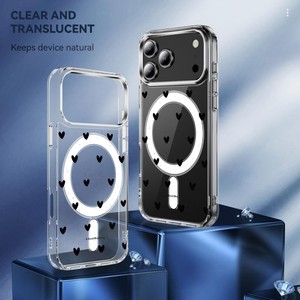 เคสโทรศัพท์มือถือใสแบบแม่เหล็ก Senyork Loving Heart สำหรับ iPhone XS XR 11 12pro 13 14 17Air ดีไซน์ OEM แบบกำหนดเองได้ - Product Image 2