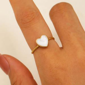 Anillo de Cristal Abierto con Gema en Forma de Corazón, Estilo Minimalista Europeo Americano, Diseño Náutico, Unisex, de Alta Gama, Marca FANXING - Product Image 6