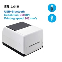 Imprimante d'étiquettes en tissu à transfert thermique USB+ 300 dpi pour vêtements / textiles de maison, en taffetas de polyester