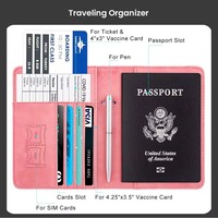 Portefeuille de voyage personnalisé durable, organiseur de cartes de crédit, protection RFID, en cuir PU, étui pour passeport pour sortir