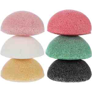 Éponge faciale organique en fibres naturelles à 100% pour tous types de peau, éponge nettoyante, éponge Konjac - Product Image 1