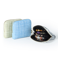 Romi gros voyage bijoux organisateur avec boîte de papier extérieur emballé Bracelet Bracelet emballage pochette sac