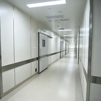 Porte battante de salle blanche GMP sur mesure en acier galvanisé, hermétique, avec fenêtre d'observation