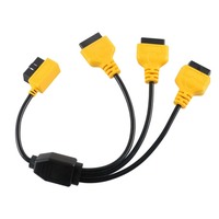 Cable OBD2 AUTOOL de Fábrica Directa, Conector Universal para Automóvil, Adaptador OBD 2, Divisor de 1 a 3 Cables, Extensión de 16 Pines OBDII Macho a Hembra