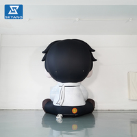Personnage de dessin animé gonflable géant personnalisé pour la décoration de scène et de site lors d'événements de soutien aux fans en plein air